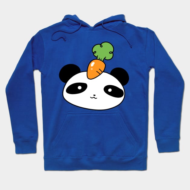 Carrot Panda Face Hoodie by saradaboru